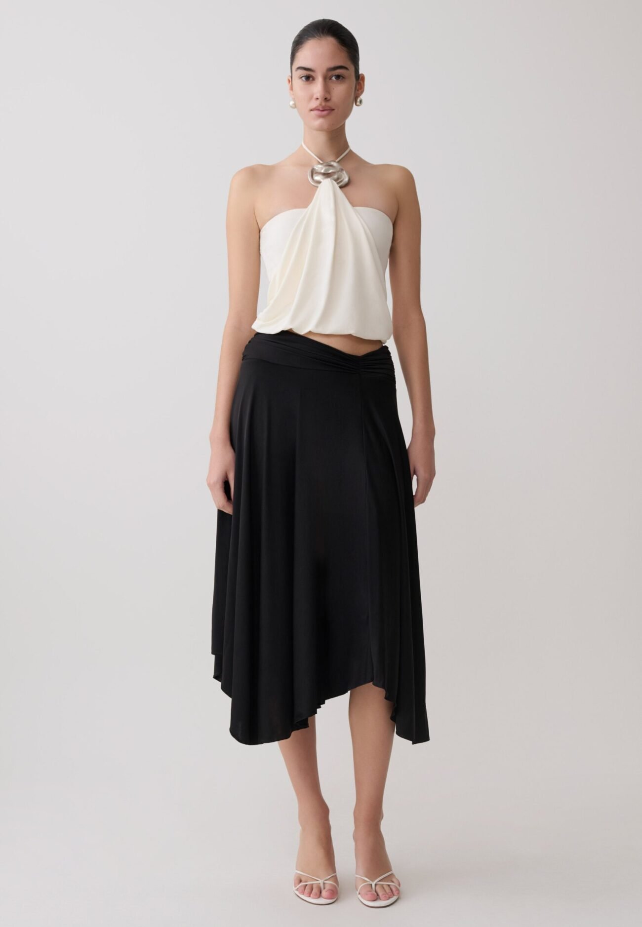 Slinky Midi Skirt - Black