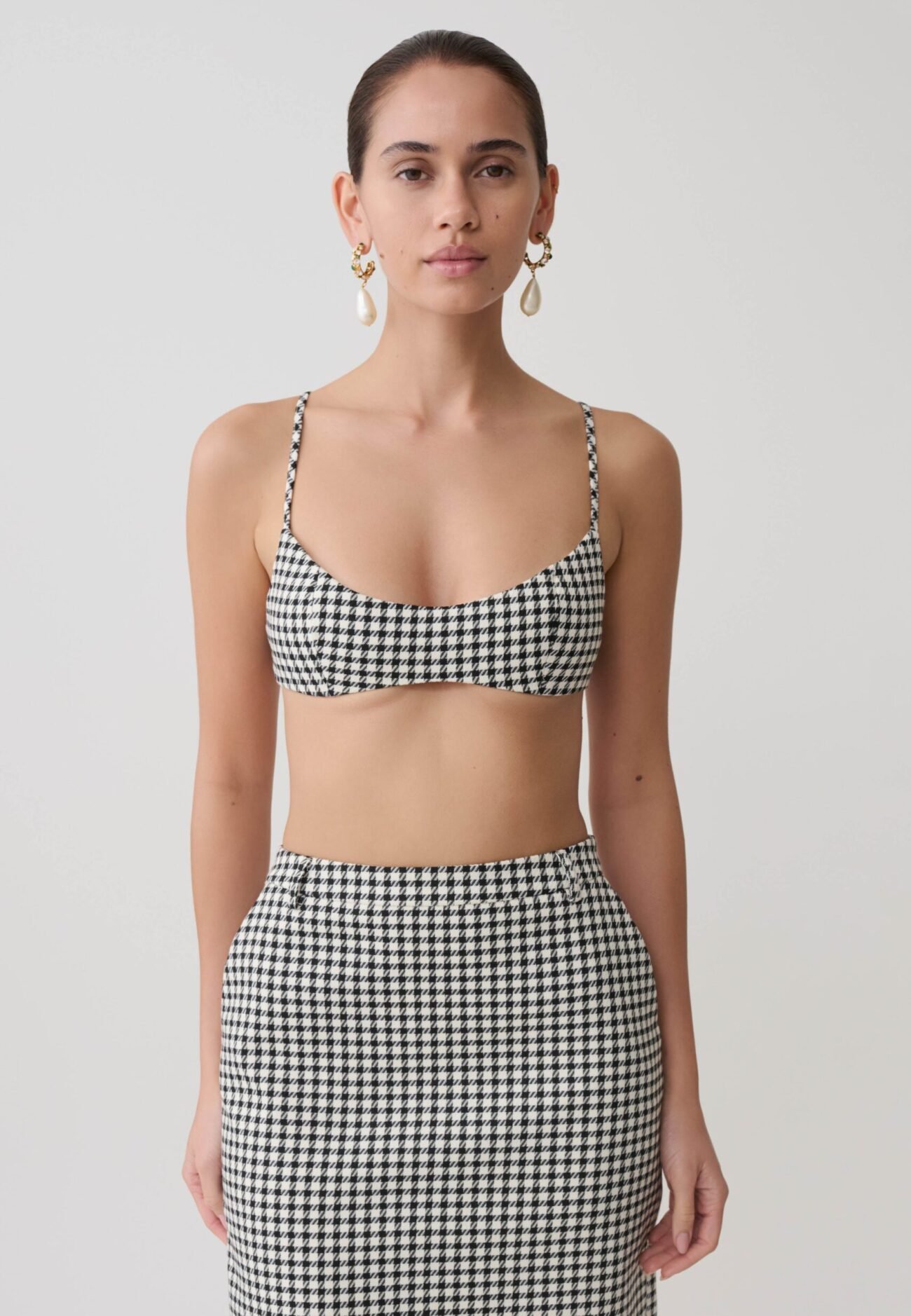 Tweed Bralette - Houndstooth