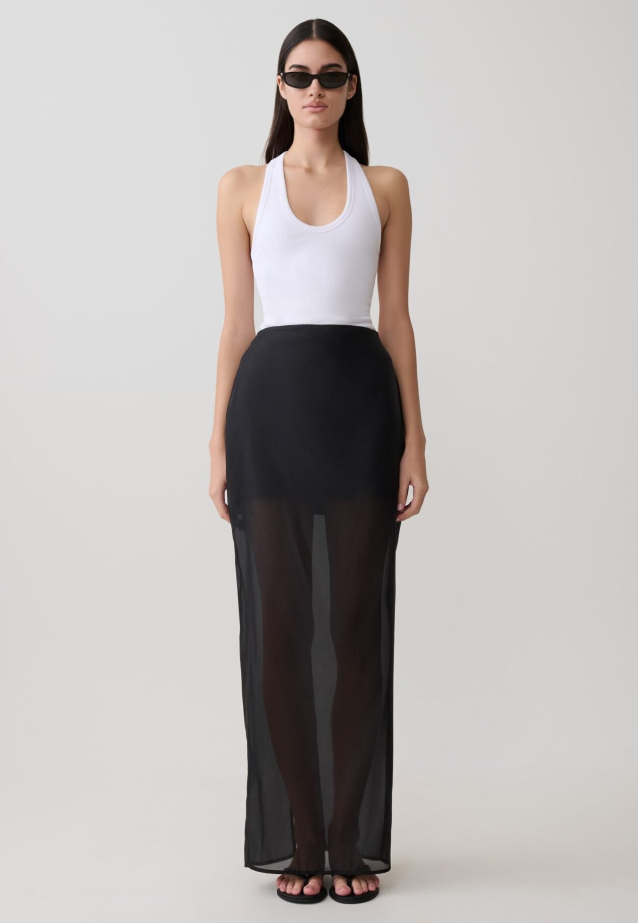 Organza Maxi Skirt - Black